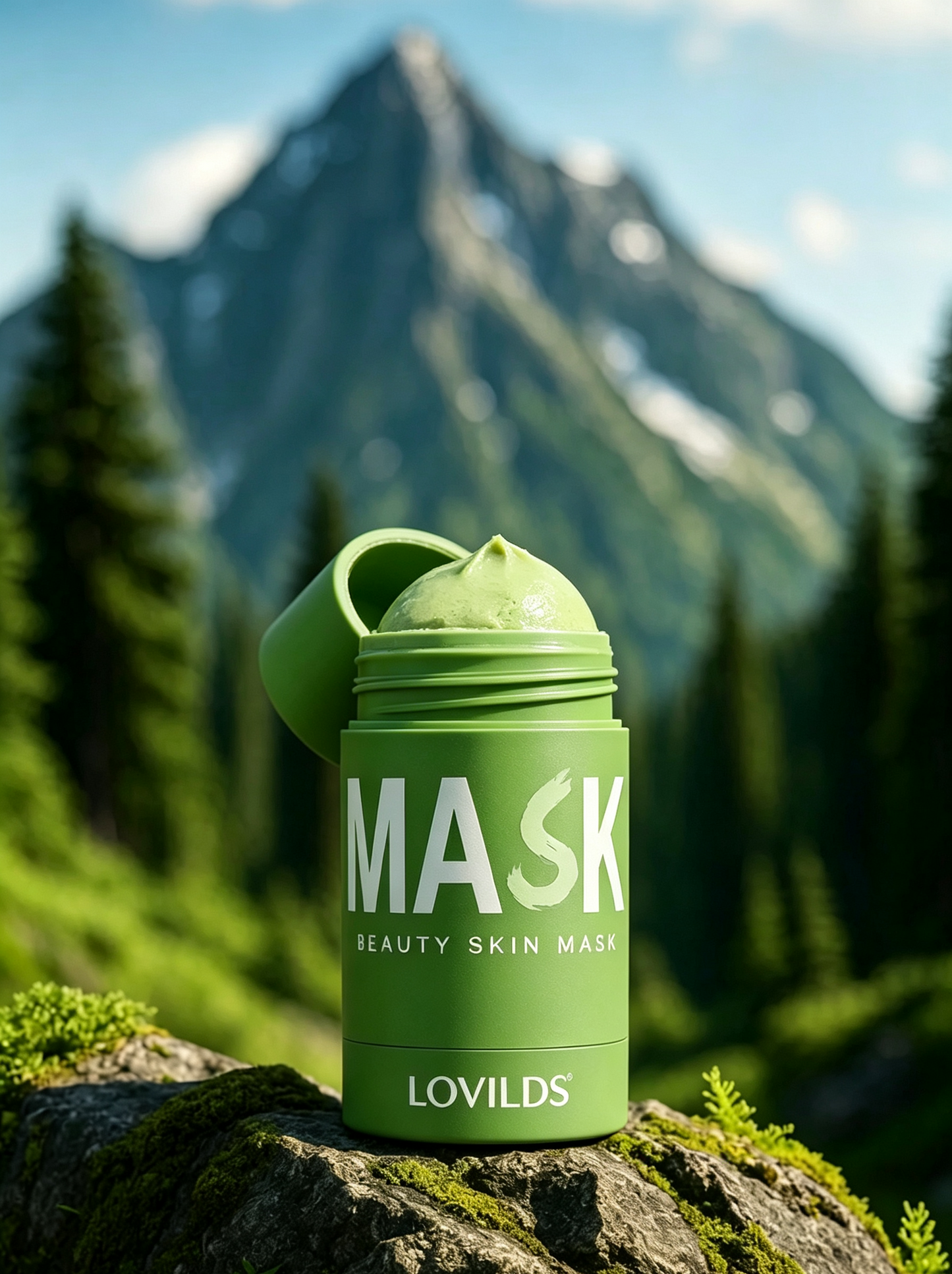 LOVILDS™ Green Tea Deep Cleanse Mask Stick – Pore Minimizing Blackhead Remover with Natural Green Tea Extract, Oil Control & Gentle Cleansing for All Skin Types