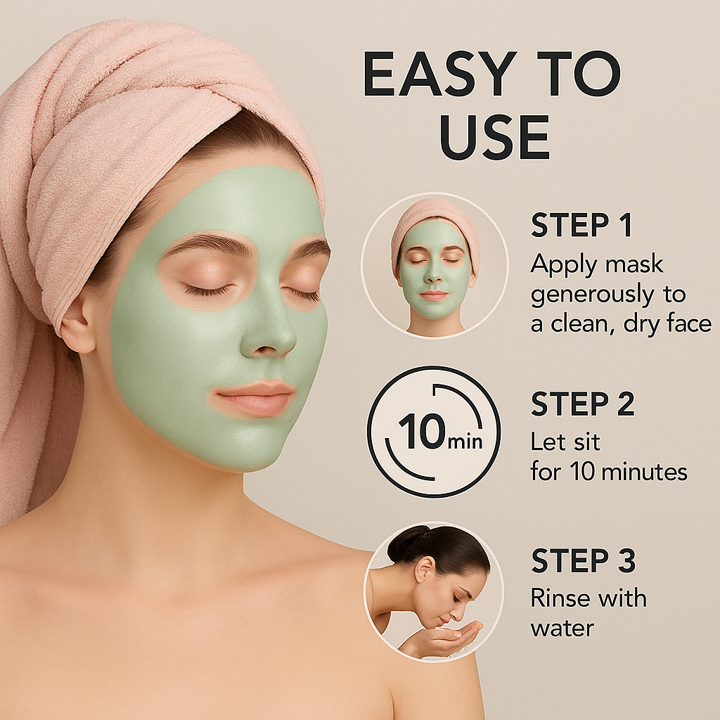 LOVILDS™ Green Tea Deep Cleanse Mask Stick – Pore Minimizing Blackhead Remover with Natural Green Tea Extract, Oil Control & Gentle Cleansing for All Skin Types